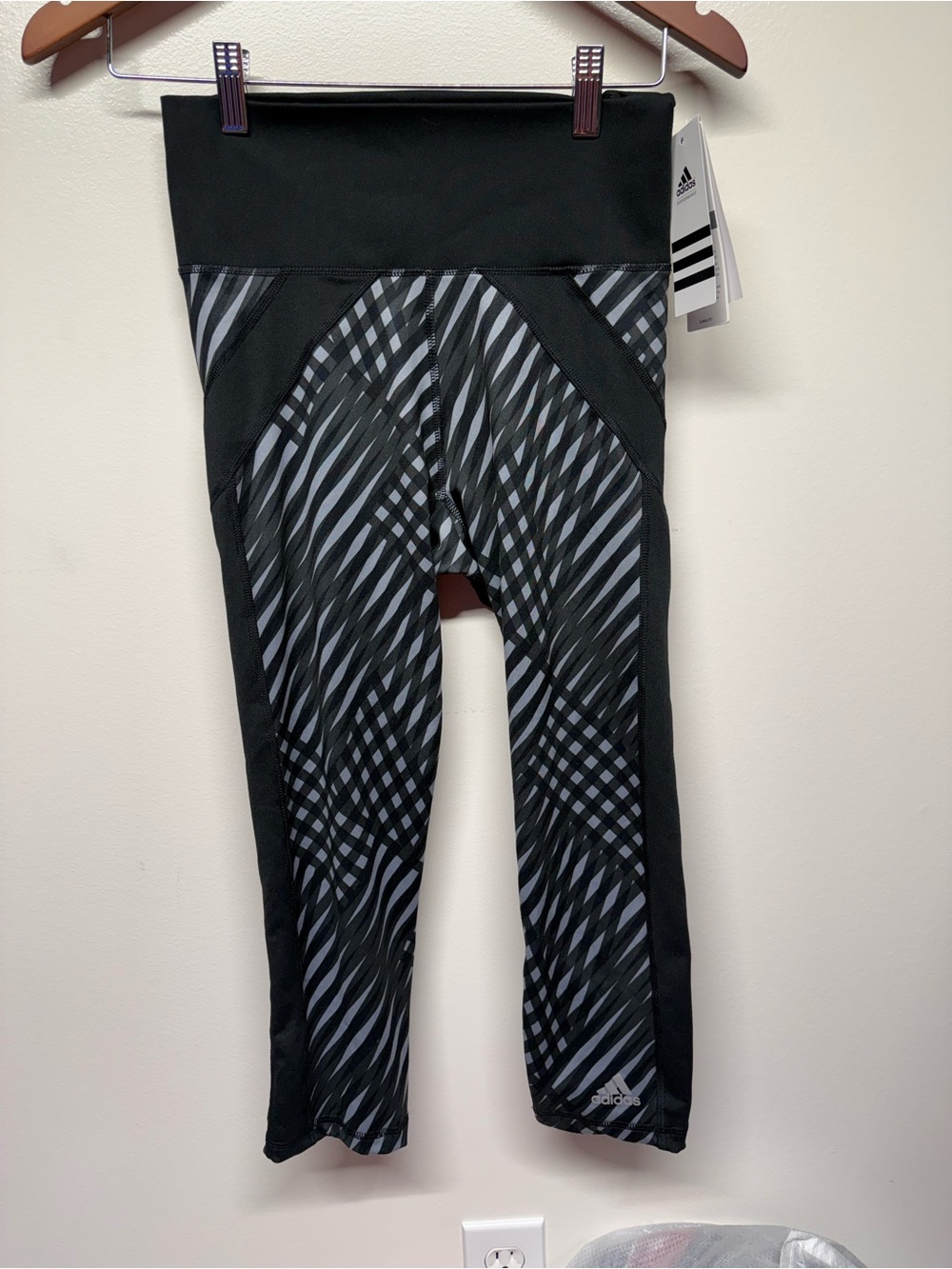 adidas Black and Gray Graphic Girls' Performance Leggings